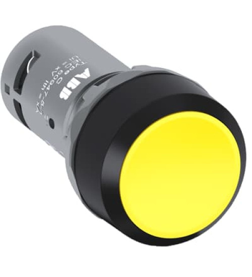 1SFA619101R1073 - Flush Head, Maintained, Non-illuminated flush pushbutton CP2-10Y-11, yellow, 1NO+1NC, 300V - ABB