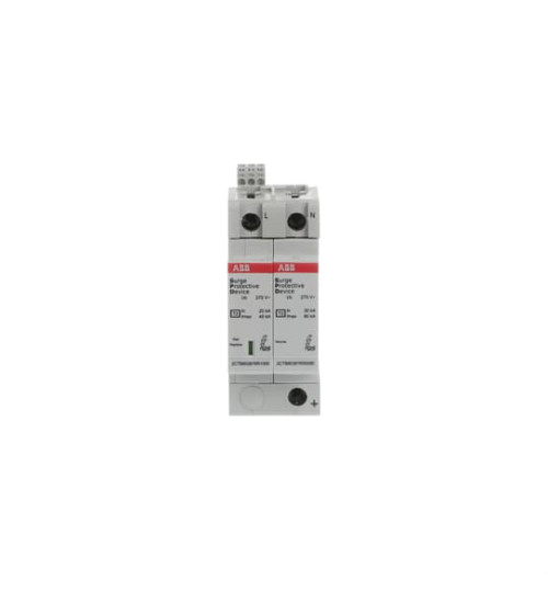 2CTB803972R0500 - Surge Protection Device,Single Pole + Neutral,275V,40kA,OVR T2 1N 40-275 P TS QS - ABB