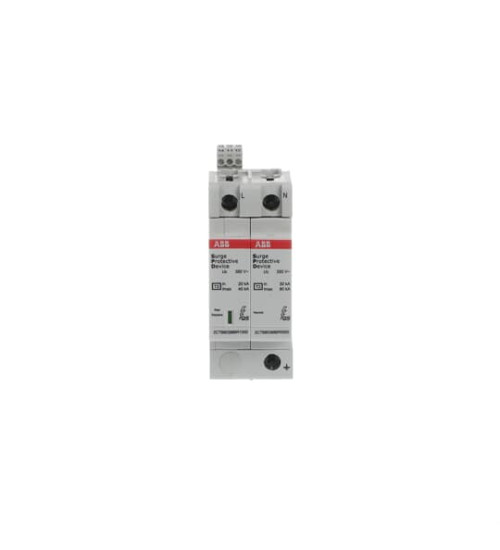 2CTB803982R0500 - Surge Protection Device,Single Pole + Neutral,350V,40kA,OVR T2 1N 40-350 P TS QS - ABB