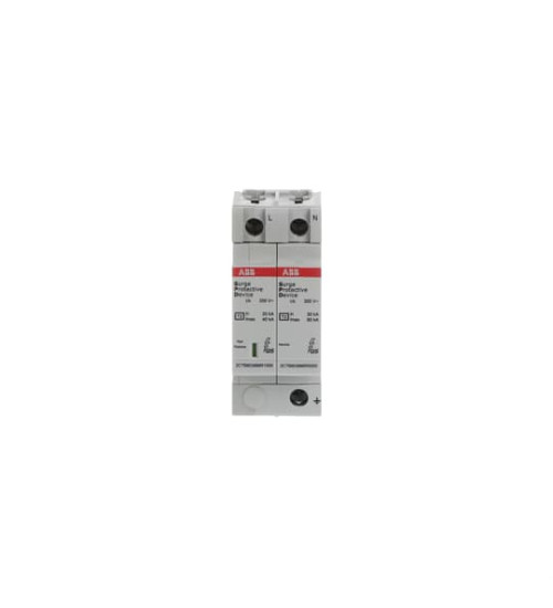 2CTB803982R1100 - Surge Protection Device,Single Pole + Neutral,350V,40kA,OVR T2 1N 40-350 P QS - ABB