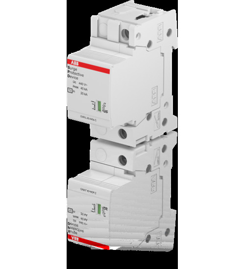 2CTB815704R4100 - Surge Protection Device,Single Pole,440V,40kA,OVR T2 40-440s P QS - ABB