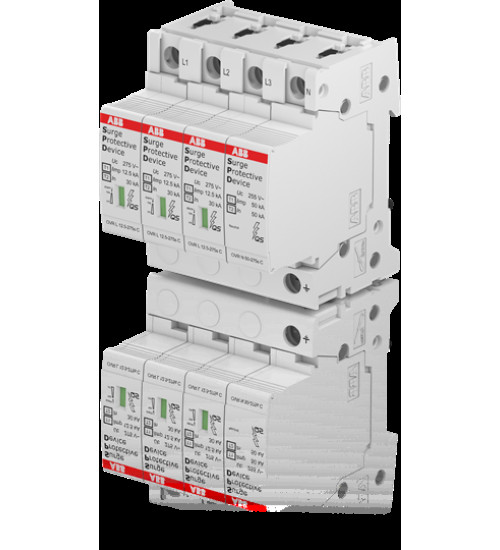 2CTB815710R1900 - Surge Protection Device,Three pole + neutral,275V,12.5kA,OVR T1-T2 3N 12.5-275s P QS - ABB