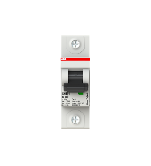 2TAZ190100R0804 - SH801-C80, 1P 80A 10kA C-Curve MCB - ABB
