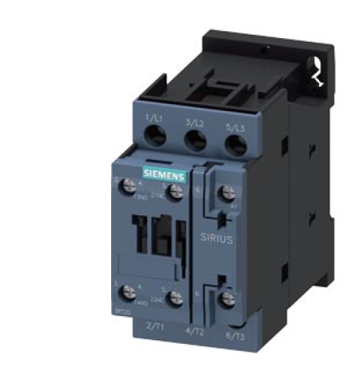 3RT2025-1AG20 - power contactor, AC-3e/AC-3, 17 A, 7.5 kW / 400 V, 3-pole, 110 V AC, 50/60 Hz, auxiliary contacts: 1 NO + 1 NC, screw terminal, size: S0