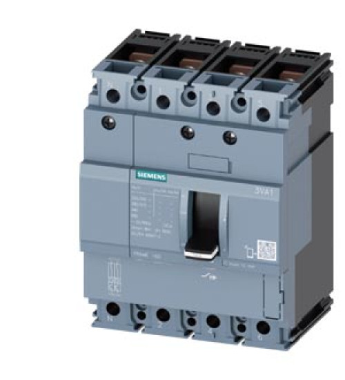 3VA1132-5GD42-0AA0 - MCCB 32 A, 4 Pole, 55 kA, Fixed O/L & Fixed S/C Settings, Thermal Magnetic Trip Unit (FTFM) - siemens