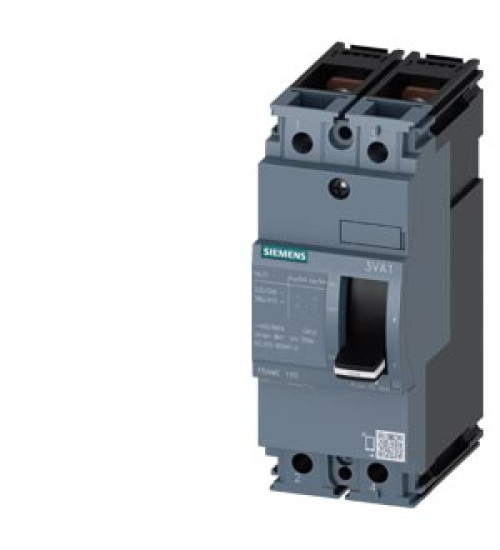 3VA1140-4ED22-0AA0 - MCCB 40 A, 2 Pole, 36 kA, Fixed O/L & Fixed S/C Settings, Thermal Magnetic Trip Unit (FTFM) - siemens