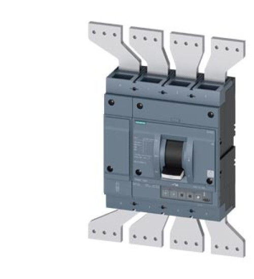 3VA2612-6HM42-0AA0 - circuit breaker 3VA2 IEC Frame 1250 breaking capacity class H Icu=85 kA @ 415 V 4-pole, line protection ETU330, LIG, In=1250 A overload protection Ir=500 A ...1250 A short-circuit protection Ii=1.5...10 x In neutral conductor protection adjustable (OFF, 50%, 100%) ground-fault protection Ig=0.2... 1 x In, tg=0.1/0.3s bus connectors broadened - siemens