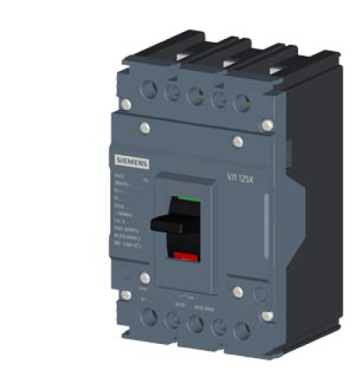 3VJ1012-3DA32-0AA0 - MCCB 125 A, 3 Pole, 25 kA, Fixed O/L & Fixed S/C Settings, Thermal Magnetic Trip Unit (FTFM) - Siemens | Electrihub