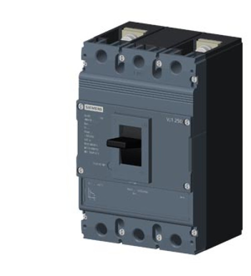 3VJ1225-7DA22-0AA0 - MCCB 250 A, 2 Pole, 55 kA, Fixed O/L & Fixed S/C Settings, Thermal Magnetic Trip Unit (FTFM) - Siemens | Electrihub