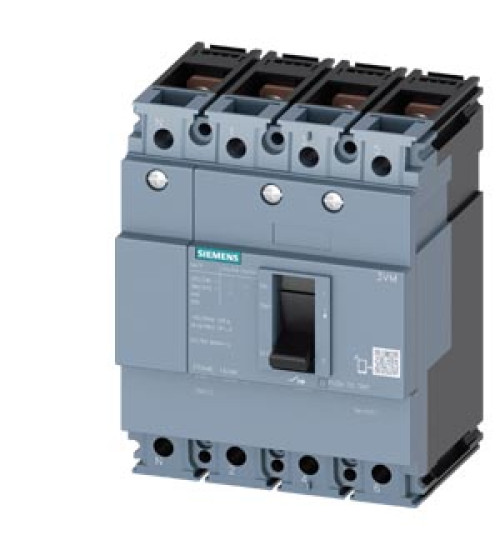 3VM11165GD420AA0 - MCCB 160 A, 4 Pole, 55 kA, Fixed O/L & Fixed S/C Settings, Thermal Magnetic Trip Unit (FTFM) - Siemens | Electrihub