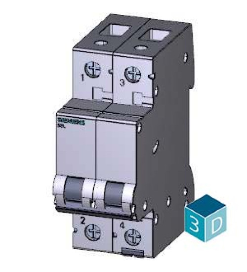 5SL72257RC - Betagard MCB 25 A, 2 Pole, 15 kA, C-Curve - siemens