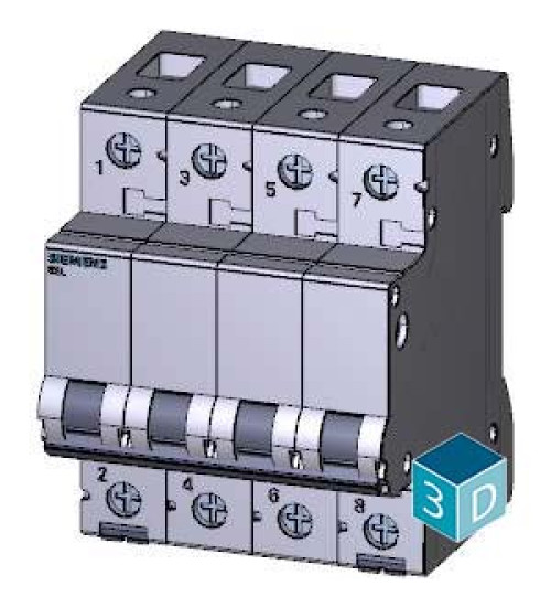 5SL74328RC - Betagard MCB 32 A, 4 Pole, 15 kA, D-Curve - Siemens | Electrihub