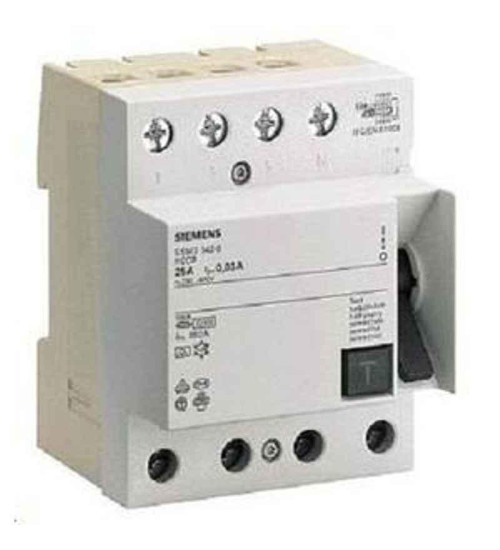 5SU14448RC63 - RCBO 63 A 4-pole 7 modules D characteristic Type A 100mA - siemens