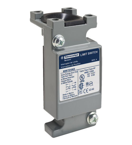 9007DA31 - Limit switch lever, 9007, 9007C zinc, fixed length, outside steel roller - Telemecanique Sensors