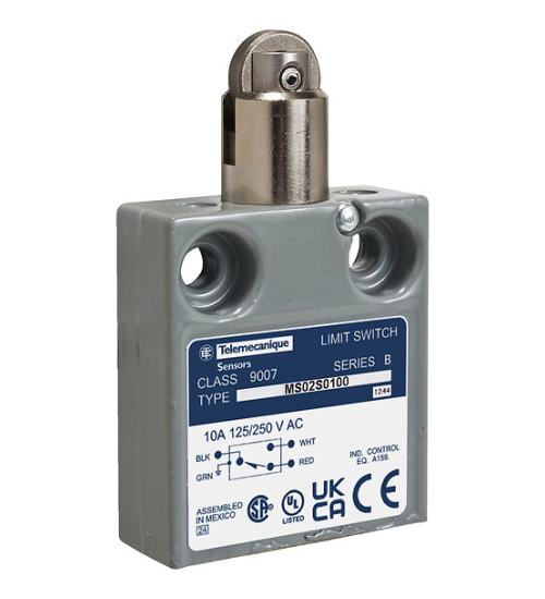9007MS02S0100 - Limit switch, 9007, 240 VAC 10amp ms +option - Telemecanique Sensors