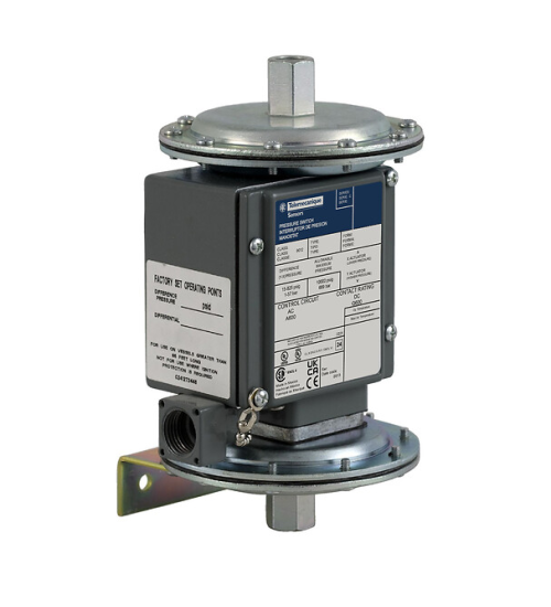 9012GGW1 - Pressure switch 9012G, adjustable scale, 2 thresholds, 0 to 75 PSIG - Telemecanique Sensors