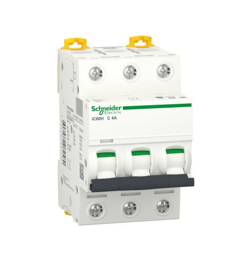 A9F84304 - iC60H - miniature circuit breaker - 3P - 4A - C curve AC Schneider Electric