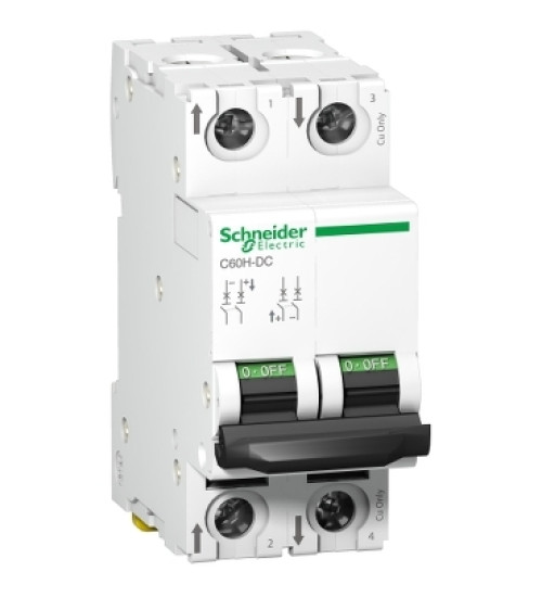 A9N61537 - miniature circuit breaker AC C60H AC 2 poles AC 40 A AC C curve AC Schneider Electric