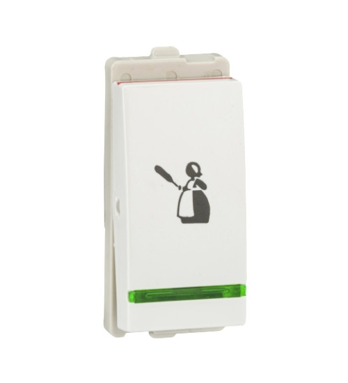 AAKX6004 - Opale switch with green indicator & MMR sign 1-way 6A white AC Schneider Electric