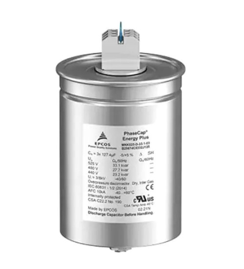 Epcos B25674L6052J390 - PhaseCap Energy Heavy Duty 3x11.8µF 690V 50/60Hz 5.3/6.4kVAr Three Phase Power Factor Correction Film Capacitor