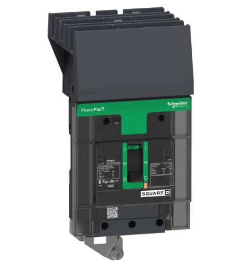 Square D BJA36025 - Circuit breaker, PowerPacT B, 25A, 3 pole, 600Y/347VAC, 25kA, I - Line, thermal magnetic, 80%, ABC | Schneider Electric