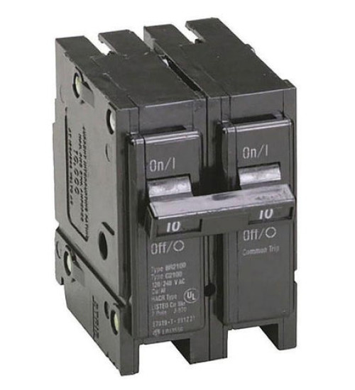 BR210 - Eaton Cutler-Hammer 10 Amp 2 Pole 240 Volt Plug-In Molded Case Circuit Breaker