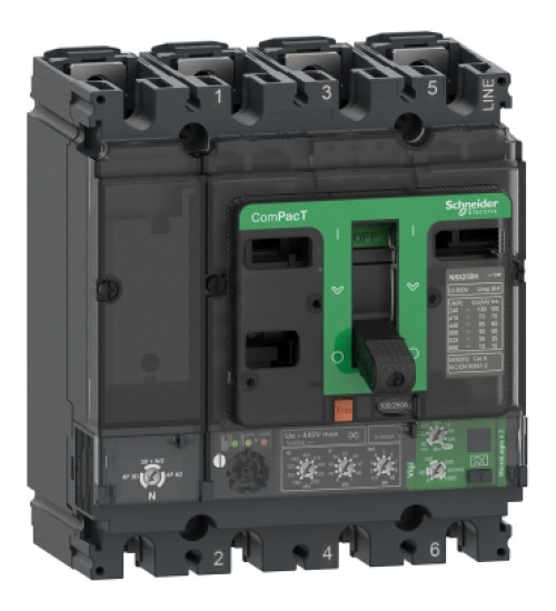 C10H44V040 - Circuit breaker, ComPacT NSX100H, 70kA/415VAC, 4 poles, MicroLogic Vigi 4.2 trip unit 40A - Schneider Electric