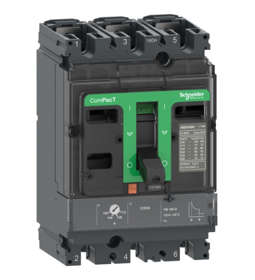 C10N3TM040 - Circuit breaker, ComPacT NSX100N, 50kA/415VAC, 3 poles, TMD trip unit 40A - Schneider Electric