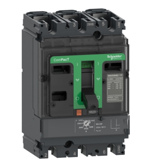 C16H3MA150 - Circuit breaker, ComPacT NSX160H, 70kA/415VAC, 3 poles, MA trip unit 150A - Schneider Electric