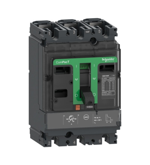 C16H3TM160 - Circuit breaker, ComPacT NSX160H, 70kA/415VAC, 3 poles, TMD trip unit 160A - Schneider Electric