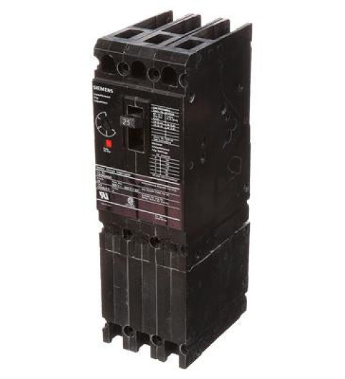 CED63A002 - LOW VOLTAGE SENTRON MOLDED CASE CIRCUIT BREAKER WITH MAGNETIC TRIP ONLY UNIT. STANDARD RANGE ETI BREAKER ED FRAME WITH CURRENT LIMITING BREAKING CAPACITY. MEETS UL 489 / IEC 60947-2 STANDARDS. 2A 3-POLE BREAKER (100KAIC AT 600V) (200KAIC AT 480V). SPECIAL FEATURES: LOAD LUGS ONLY (SA1E025) WIRE RANGE: 14 - 10AWG (CU) / 12 - 10AWG (AL). DIMENSIONS (W x H x D) IN: 3 x 9.58 x 3.92. - Siemens
