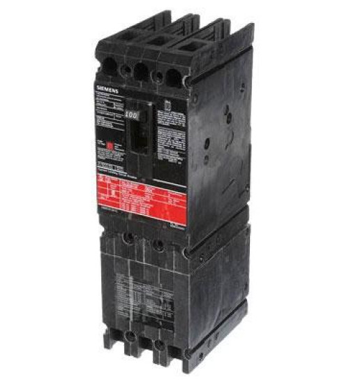 CED63B100 - LOW VOLTAGE SENTRON MOLDED CASE CIRCUIT BREAKER WITH THERMAL - MAGNETIC TRIP UNIT. STANDARD 40 DEG C BREAKER ED FRAME WITH CURRENT LIMITING BREAKING CAPACITY. MEETS UL 489 / IEC 60947-2 STANDARDS. 100A 3-POLE BREAKER (100KAIC AT 600V) (200KAIC AT 480V). SPECIAL FEATURES: LOAD LUGS ONLY (LN1E100) WIRE RANGE: 10 - 1/0AWG (CU/AL). DIMENSIONS (W x H x D) IN: 3 x 9.58 x 3.92. - Siemens