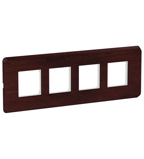 CPXCP8ML_SH - Clipsal X cover frame with fixing frame 8 modules Sheesham - horizontal - Schneider Electric