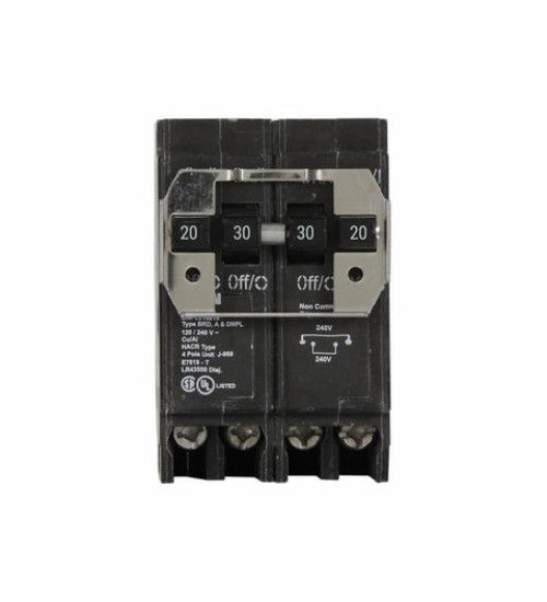 DNPL220230 - Eaton Cutler-Hammer Quad 20 Amp Double Pole & 30 Amp Double Pole Circuit Breaker