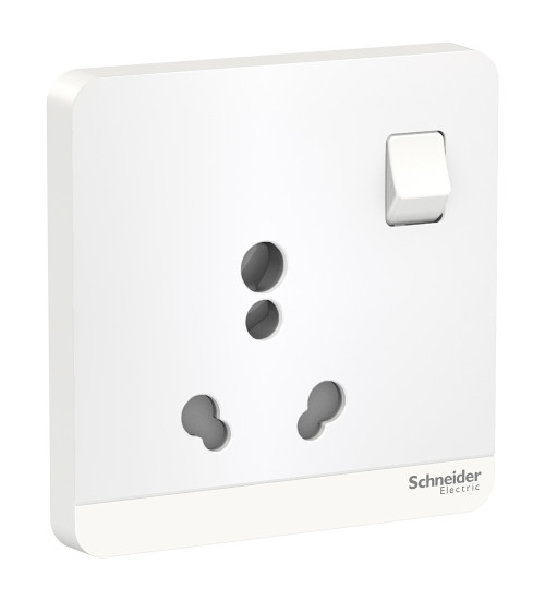 E8315_16_WE - AvatarOn, switched socket, 3P, 16A, 250V, White - Schneider Electric