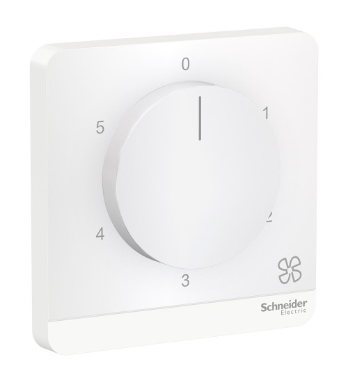 E8331FR350_WE_G8 - Fan Regul at or, AvatarOn, 5 Steps 360 Degree, White - Schneider Electric