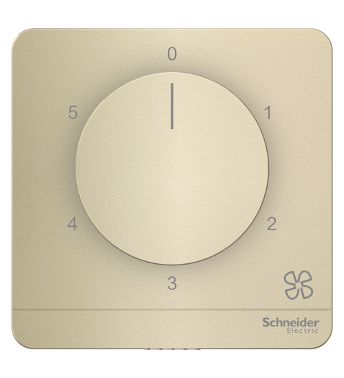 E8331FR350_WG_G8 - Fan Regul at or, AvatarOn, 5 Steps 360 Degree, wine Gold - Schneider Electric