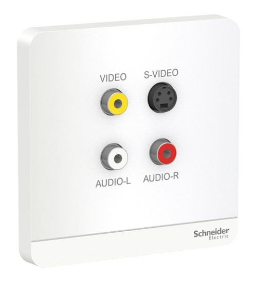 E8331RCA_S_WE - AvatarOn, data sockets, RCA+, white - Schneider Electric