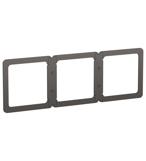 E8331_36_DG - AvatarOn, aligning frame, 3gangs, Dark grey - Schneider Electric