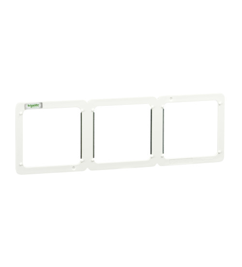 E8331_36_WE - AvatarOn, aligning frame, 3gangs, White - Schneider Electric