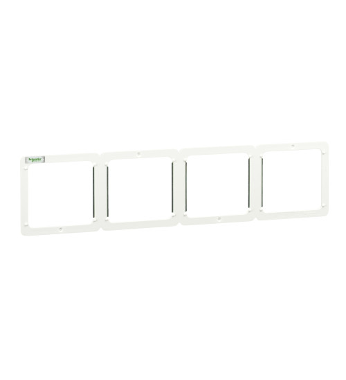 E8331_46_WE - AvatarOn, aligning frame, 4gangs, White - Schneider Electric