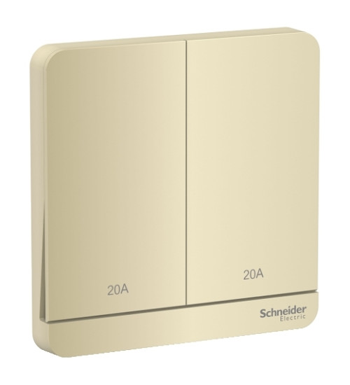 E8332D20N_WG_G8 - AvatarOn, 2switches, 20A, 250V, 2P, LED, wine Gold - Schneider Electric