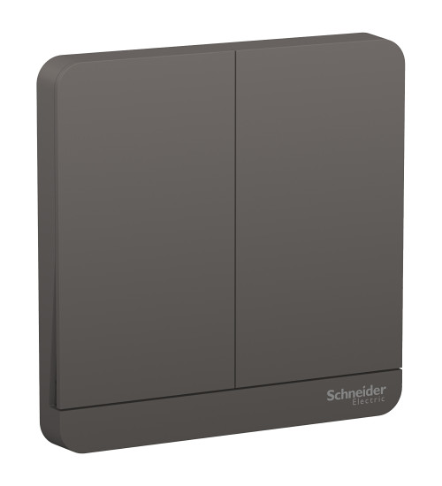 E8332L1_DG_G8 - AvatarOn, 2 switches, 16AX, 250V, 1 Way, Dark Grey - Schneider Electric