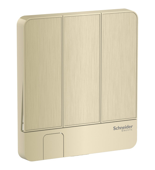 E8333KH_LW - AvatarOn, cover plate for switch, 3 rocker, Key holder, Light Wood - Schneider Electric