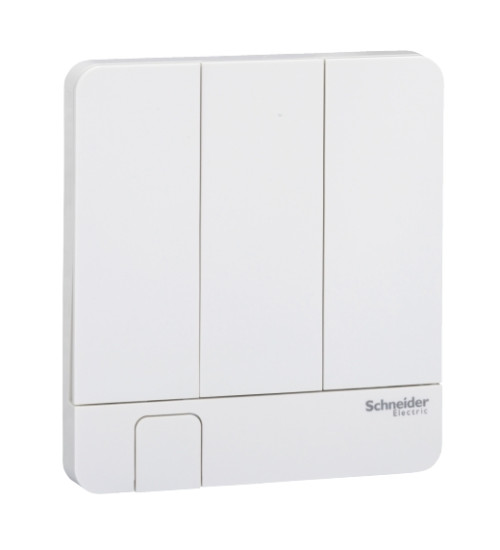 E8333KH_WE - AvatarOn, cover plate for switch, 3 rocker, Key holder, White - Schneider Electric