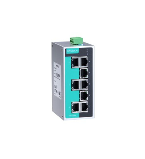 EDS-208A, EDS-208A Moxa, Unmanaged Ethernet switch with 8 10/100BaseT(X) ports, -10 to 60°C operating temperature