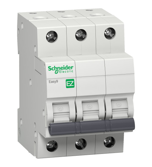 EZ9F76306 - miniature circuit breaker, Easy9, 3P, 6A, C, curve, 6000A AC Schneider Electric