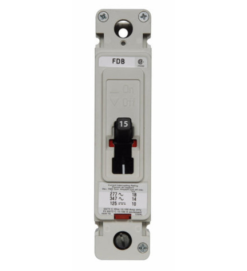 FDB1015 - Eaton Cutler-Hammer 15 Amp 1 Pole 347 Volt Molded Case Circuit Breaker