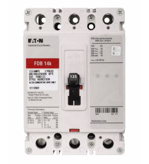 FDB3125 - Eaton - Molded Case Circuit Breaker