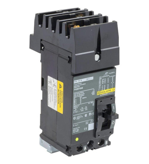 Square D FH26015AB - Circuit breaker, FH, 600V, 15A, 2 pole, 1 phase | Schneider Electric